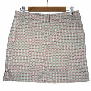 Izod Golf Women’s 4 Geometric Print Skort Pink Blue Athleisure Casual Stretch